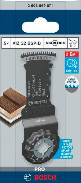 BOSCH Tauchsägeblatt PRO AIZ 32 BSPIB Starlock – 32 mm, Bi-Metall, für Hartholz
