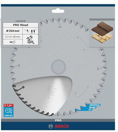 Bosch Kreissägeblatt PRO Wood AD 160 mm Z24 WZ für präzise Holzschnitte