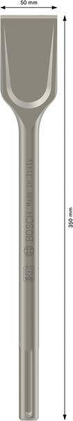 Bosch SDS-max Spatmeißel 350 mm – 50 mm Schneidenbreite für Mauerwerk und Beton