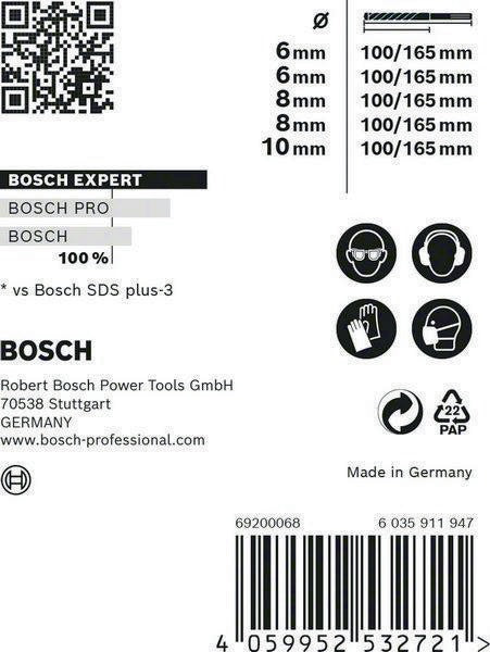 BOSCH Hammerbohrersatz Expert SDS plus-7X 5-teilig für Stahlbeton