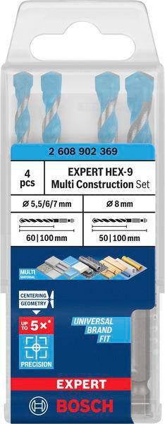 Bosch EXPERT HEX-9 Multi Construction Bohrer-Set 4-teilig Ø 4/5/6/8 mm