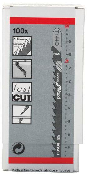 BOSCH Stichsägeblatt T 111 C HCS 100 mm 5 Stück für Holz und Kunststoff