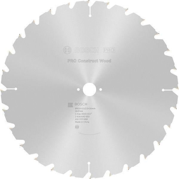 Bosch Kreissägeblatt Construct Wood AD 315 mm Z.20 WZ – Für Baustellenholz mit Fremdkörpern