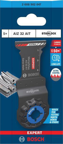 Bosch Tauchsägeblatt AIZ 32 AIT Expert MetalMax, 32 mm, Starlock, für Edelstahl und Metall