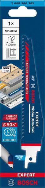 Bosch Expert Window Demolition S 956 DHM Säbelsägeblatt 150 mm für Fenster aus Holz, Kunststoff & Verbundwerkstoff