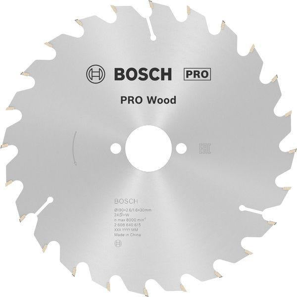 Bosch Kreissägeblatt PRO Wood AD 160 mm Z24 WZ für präzise Holzschnitte