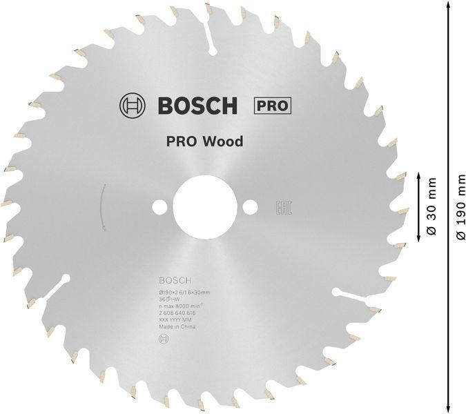 Bosch Kreissägeblatt PRO Wood AD 160 mm Z24 WZ für präzise Holzschnitte
