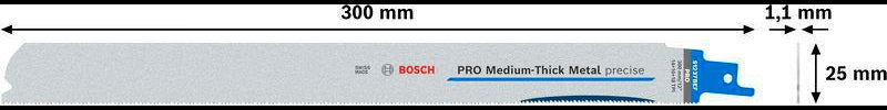 Bosch PRO Medium-Thick Metal precise S1237BEF Säbelsägeblatt 300 mm