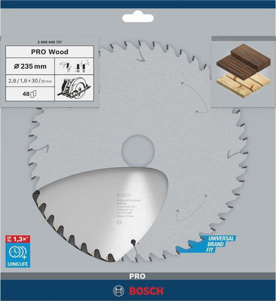 Bosch Kreissägeblatt PRO Wood AD 160 mm Z24 WZ für präzise Holzschnitte