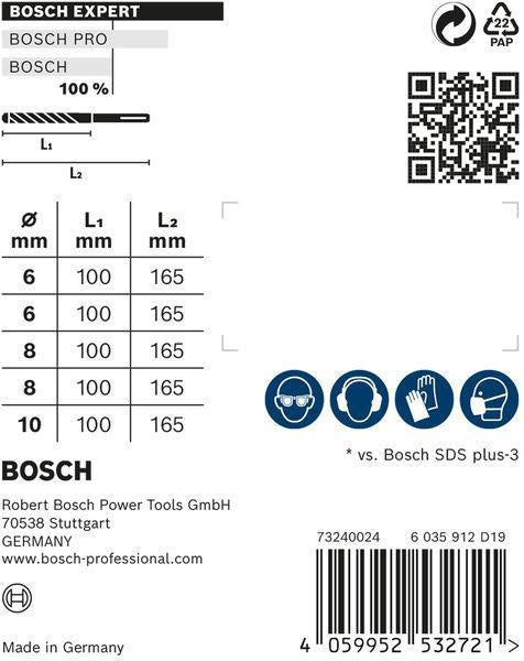 BOSCH Hammerbohrersatz Expert SDS plus-7X 5-teilig für Stahlbeton