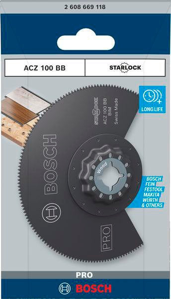 BOSCH Segmentsägeblatt PRO ACZ 100 BB Ø 100 mm Starlock für präzise Holzschnitte