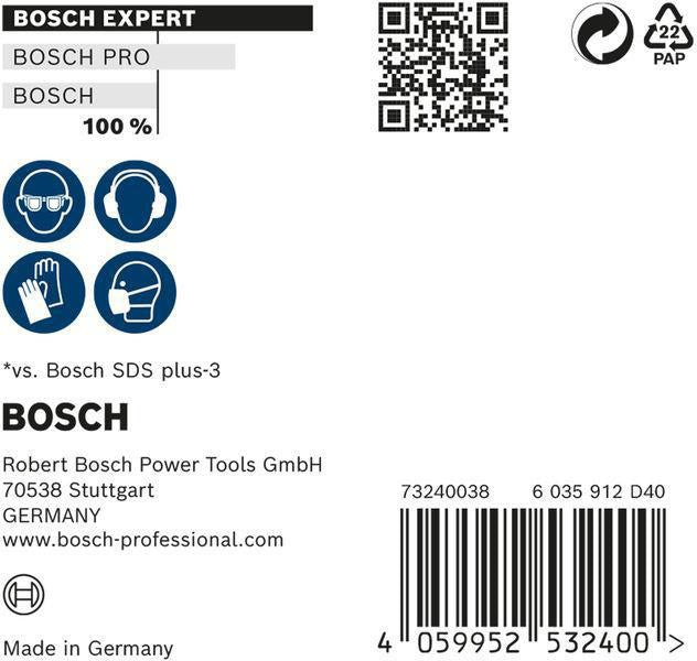Bosch Expert SDS-7X Hammerbohrer 5 mm, 10 Stück, SDS-plus, Carbide Technology
