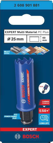 Bosch Lochsäge EXPERT Multi Material 25 mm – Carbide Technology für Holz, Metall & Fliesen