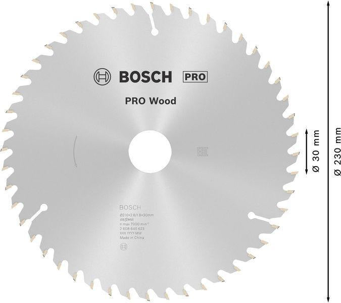 Bosch Kreissägeblatt PRO Wood AD 160 mm Z24 WZ für präzise Holzschnitte