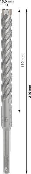 Bosch Hammerbohrer PRO SDS plus-5X, Ø 10,0 mm, Arbeitslänge 100 mm, SDS plus, Vierschneider für Stahlbeton