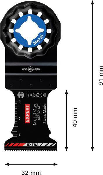 Bosch Tauchsägeblatt AIZ 32 AIT Expert MetalMax, 32 mm, Starlock, für Edelstahl und Metall