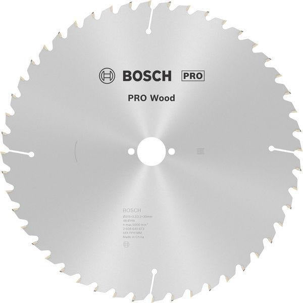 Bosch Kreissägeblatt PRO Wood AD 160 mm Z24 WZ für präzise Holzschnitte