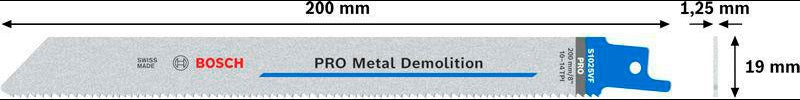 Bosch Säbelsägeblatt S 1122 EF, 225 mm, Bi-Metall, 5 Stück, für Metall und Rohre