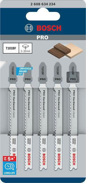 BOSCH Stichsägeblatt T 234 X HCS 5 Stück für Hartholz und Laminat