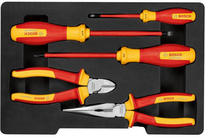 Werkzeugsortiment 5-teilig VDE BOSCH – Isoliert bis 1.000 Volt, 5-teilig