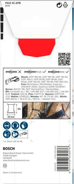 BOSCH PRO AIZ 32 APIB Tauchsägeblatt Starlock, 32 mm, BIM, für Holz, Metall & Kunststoff