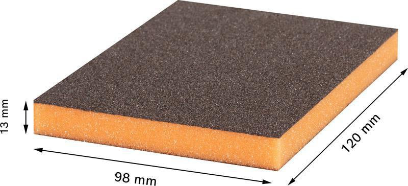 BOSCH Schleifscheibe EXPERT Flex S473 98x120x13 mm fein gelb – Flexibler Schleifschwamm für Holz und Farbe
