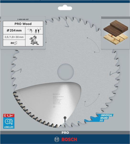 Bosch Kreissägeblatt PRO Wood AD 160 mm Z24 WZ für präzise Holzschnitte