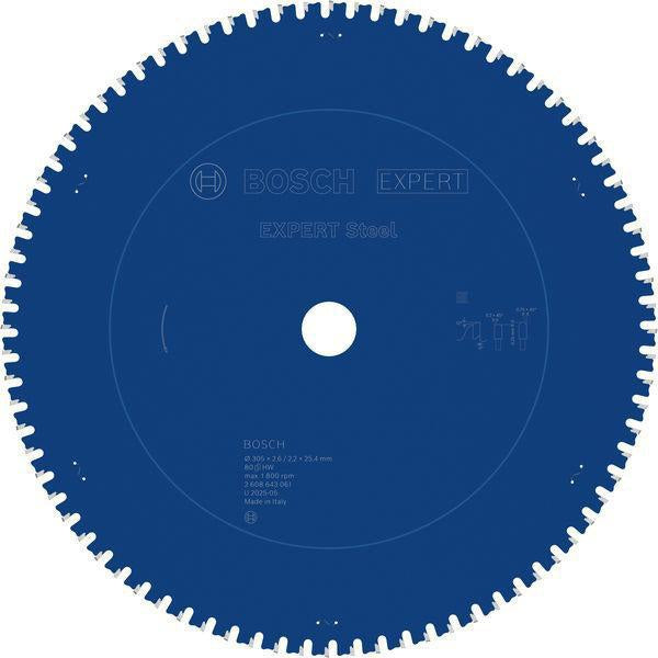 Bosch Kreissägeblatt EXPERT Steel AD 254 mm Z.60 HLTCG für Edelstahl