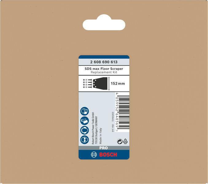 BOSCH Ersatzklinge für PRO Floor Scraper B 130 mm SDS plus – Passend zu Fliesenmeißel 8004 257 488 + 8004 257 491