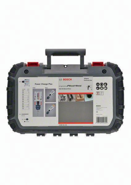 BOSCH Lochsägen-Set Univ.Progressor for Wood and Metal 14-tlg. 20-76 mm, Bi-Metall, 40 mm Schnitttiefe, im Koffer