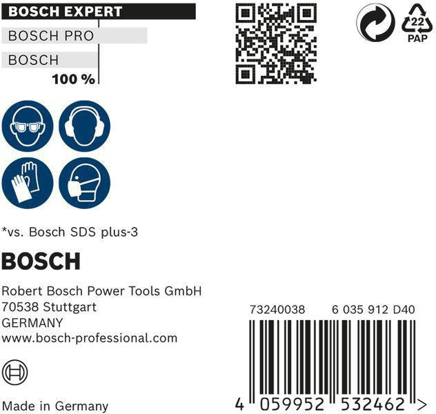 Bosch Expert SDS-7X Hammerbohrer 5 mm, 10 Stück, SDS-plus, Carbide Technology