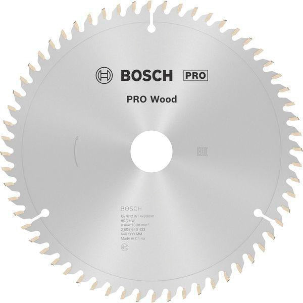 BOSCH Kreissägeblatt PRO Wood AD 216 mm Z48 WZ/N für Kapp- und Gehrungssägen