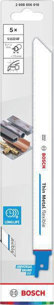 Bosch Säbelsägeblatt S 1122 EF, 225 mm, Bi-Metall, 5 Stück, für Metall und Rohre