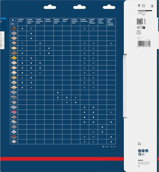 Bosch Kreissägeblatt EXPERT Steel AD 254 mm Z.60 HLTCG für Edelstahl