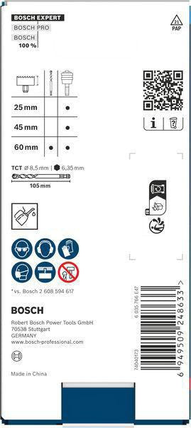 Bosch EXPERT Power Change Plus Adapter Hex 11 mit HSS-G-Bohrer für Lochsägen