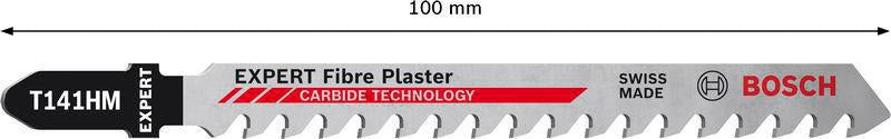 BOSCH Stichsägeblatt Fiber Plaster T 341 HM, 132 mm, Zahnteilung 4,3 mm, 3 Stück pro Karte