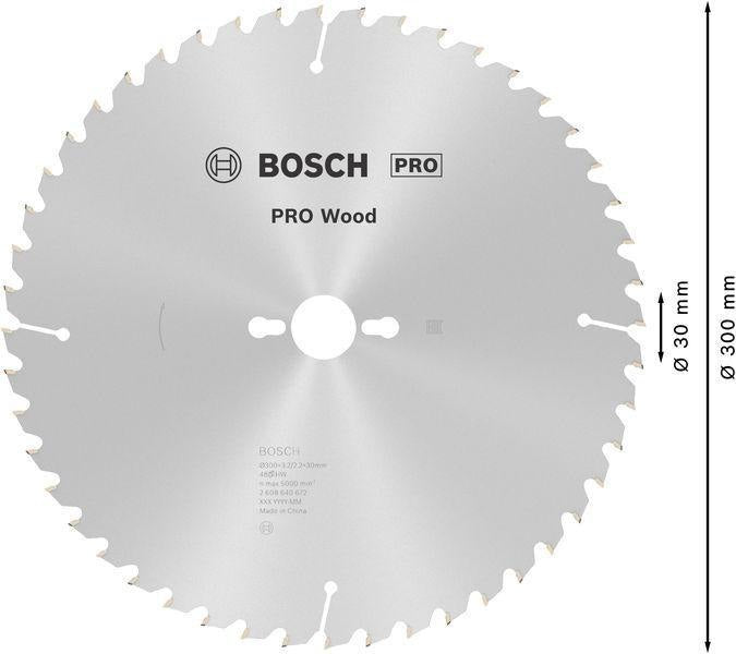 Bosch Kreissägeblatt PRO Wood AD 160 mm Z24 WZ für präzise Holzschnitte