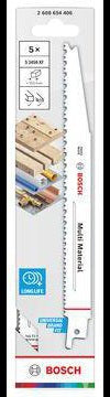 BOSCH Säbelsägeblatt S 611 DF, 150 mm, Bi-Metall, TPI 6, 5 Stück – für Holz und Metall