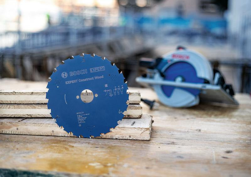 BOSCH Kreissägeblatt Expert for Construct Wood 165 mm, 24 Zähne, WZ, Bohrung 20 mm – für Holz mit Fremdkörpern