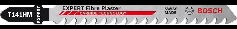 BOSCH Stichsägeblatt Fiber Plaster T 341 HM, 132 mm, Zahnteilung 4,3 mm, 3 Stück pro Karte
