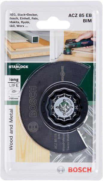 BOSCH Segmentsägeblatt ACZ 85 EB D.85mm BIM Starlock für Holz und Metall