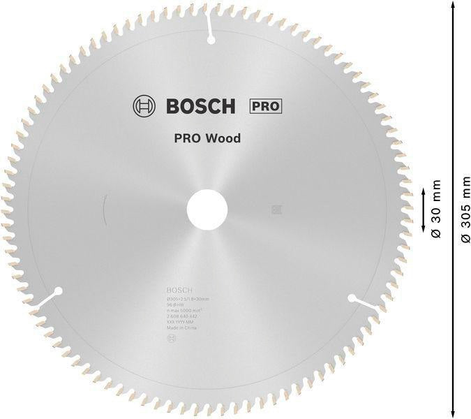 BOSCH Kreissägeblatt PRO Wood AD 216 mm Z48 WZ/N für Kapp- und Gehrungssägen