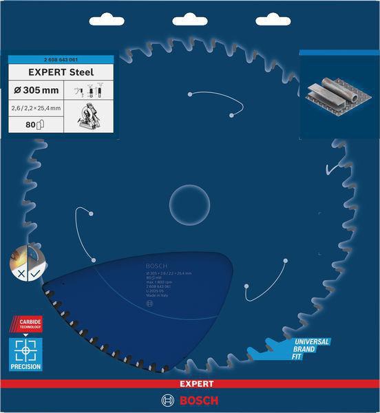 Bosch Kreissägeblatt EXPERT Steel AD 254 mm Z.60 HLTCG für Edelstahl