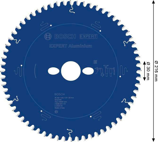 BOSCH Kreissägeblatt EXPERT for Alu.AD 160 mm Z.52 HLTCG für saubere Aluminium-Schnitte