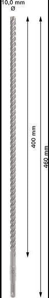 Bosch Hammerbohrer PRO SDS plus-5X, Ø 10,0 mm, Arbeitslänge 100 mm, SDS plus, Vierschneider für Stahlbeton