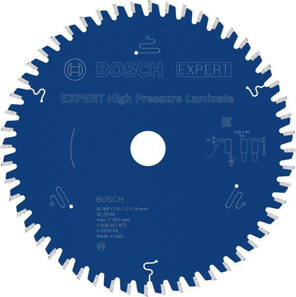 BOSCH Kreissägeblatt Expert for High Pressure Laminate 160 mm Z48 TR-F für saubere Schnitte