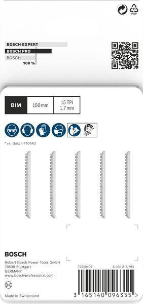 BOSCH Stichsägeblatt T 234 X HCS 5 Stück für Hartholz und Laminat