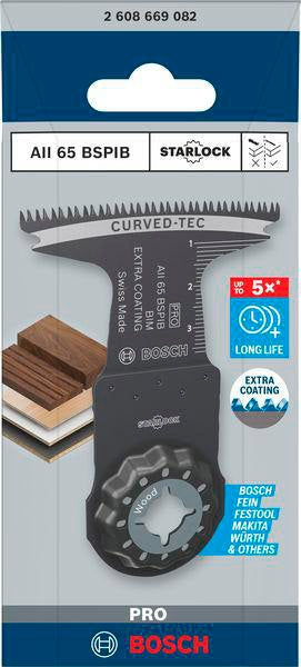 BOSCH Tauchsägeblatt PRO AII 65 BSPIB Starlock – 65 mm für Hartholz und Holzverbundwerkstoffe