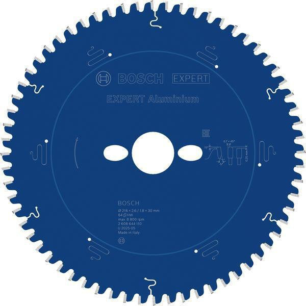 BOSCH Kreissägeblatt EXPERT for Alu.AD 160 mm Z.52 HLTCG für saubere Aluminium-Schnitte