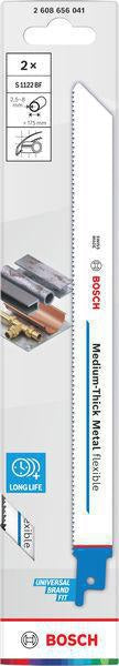 Bosch Säbelsägeblatt S 1122 EF, 225 mm, Bi-Metall, 5 Stück, für Metall und Rohre